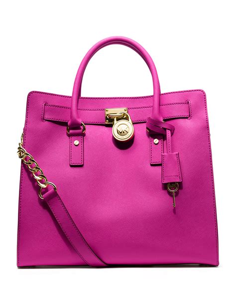 michael kors pink hamilton tote|michael kors hamilton studded tote.